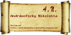 Andrásofszky Nikoletta névjegykártya